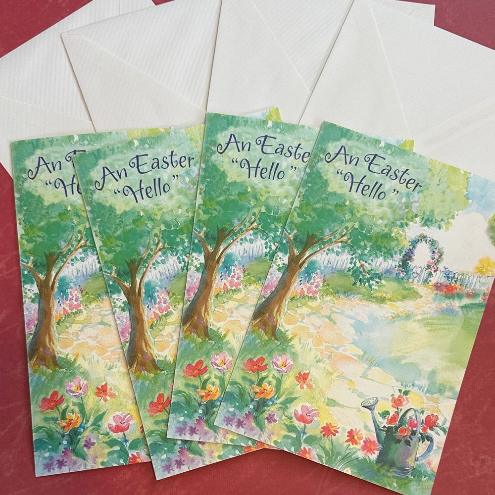 4 Easter Greeting Cards with envelopes